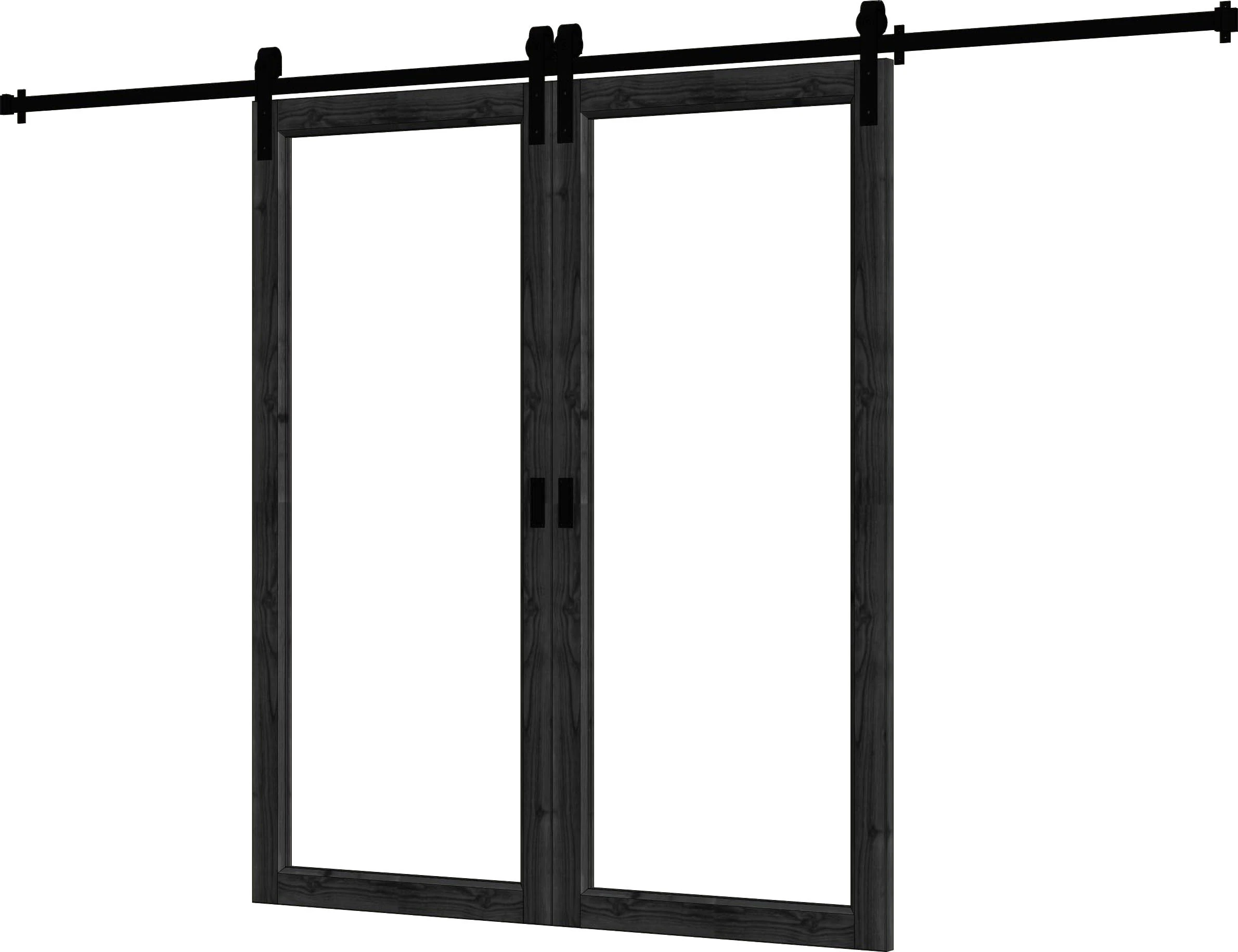 Trendhout Steel Look Schuifdeur Dubbel U1 168 x 206 cm - Afbeelding 1